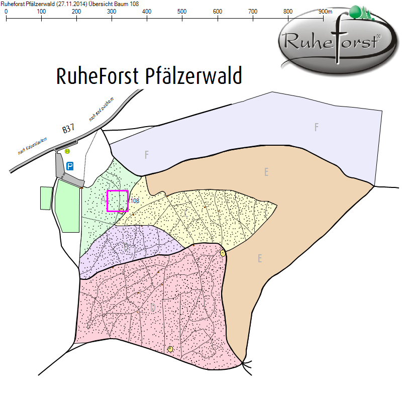 Übersichtskarte zu Baum 108