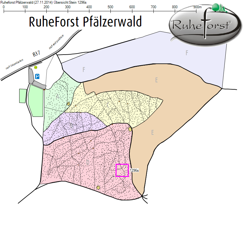 Übersichtskarte zu Stein 1296s